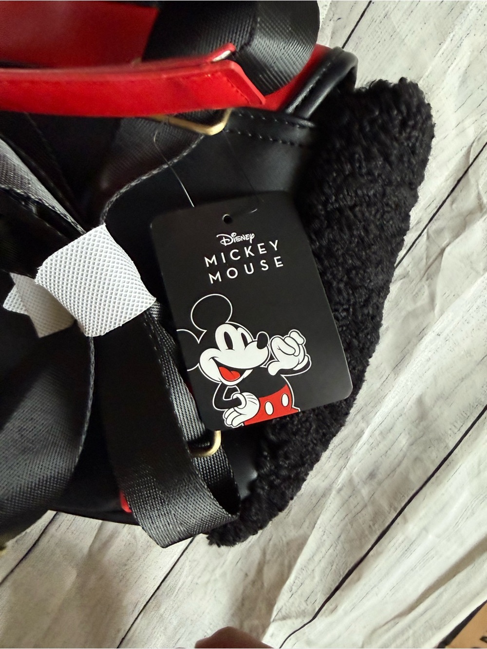 Disney Mickey Mouse Plush Sherpa Convertible Mini Backpack - Picture 3 of 8